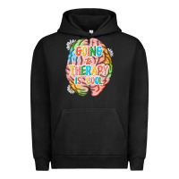Pigment Black going to therapy is cool Urban Hoodie - NancyCooperArtShop