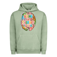 Pigment Oil Green going to therapy is cool Urban Hoodie - NancyCooperArtShop