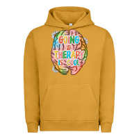 Pigment Peanut Butter going to therapy is cool Urban Hoodie - NancyCooperArtShop