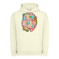 Pigment Pistachio going to therapy is cool Urban Hoodie - NancyCooperArtShop