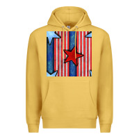 Antique Gold 4th of july stars and stripes seamless pattern Premium Hoodie - BundleAndBundleShop