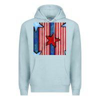 Blue Mist 4th of july stars and stripes seamless pattern Premium Hoodie - BundleAndBundleShop