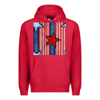 Cardinal 4th of july stars and stripes seamless pattern Premium Hoodie - BundleAndBundleShop