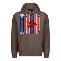 Coffee 4th of july stars and stripes seamless pattern Premium Hoodie - BundleAndBundleShop
