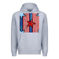 Heather Grey 4th of july stars and stripes seamless pattern Premium Hoodie - BundleAndBundleShop