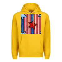 Lemon 4th of july stars and stripes seamless pattern Premium Hoodie - BundleAndBundleShop