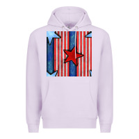 Lilac 4th of july stars and stripes seamless pattern Premium Hoodie - BundleAndBundleShop