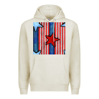 Oatmeal Heather 4th of july stars and stripes seamless pattern Premium Hoodie - BundleAndBundleShop