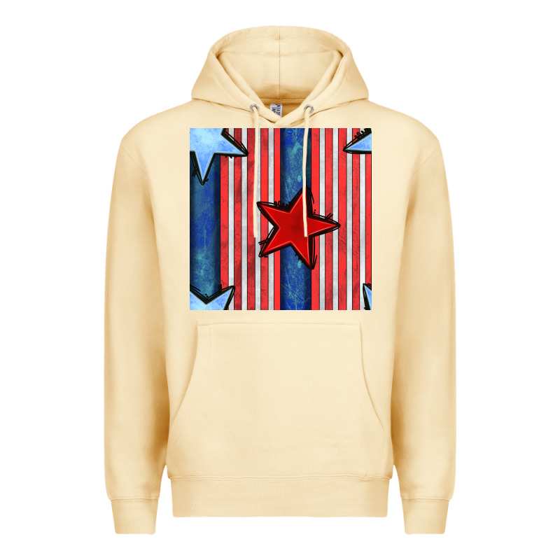4th Of July Stars And Stripes Seamless Pattern Premium Hoodie by BundleAndBundleShop | Teevron