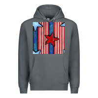 Rock 4th of july stars and stripes seamless pattern Premium Hoodie - BundleAndBundleShop