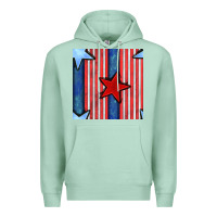 Seafoam 4th of july stars and stripes seamless pattern Premium Hoodie - BundleAndBundleShop