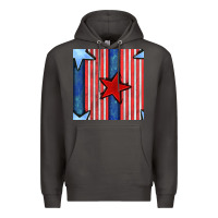 Smoke 4th of july stars and stripes seamless pattern Premium Hoodie - BundleAndBundleShop
