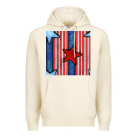Tofu 4th of july stars and stripes seamless pattern Premium Hoodie - BundleAndBundleShop