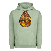Pigment Oil Green Fall Teardrop Urban Hoodie - LillyAllenDesigns