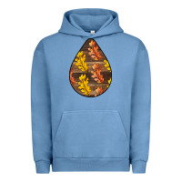 Pigment Pebble Blue Fall Teardrop Urban Hoodie - LillyAllenDesigns