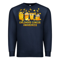 Navy Childhood Cancer Awareness Coffee Cups Premium Sweatshirt - texasbilliewilder