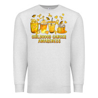 Oatmeal Heather Childhood Cancer Awareness Coffee Cups Premium Sweatshirt - texasbilliewilder