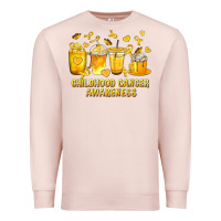 Pale Pink Childhood Cancer Awareness Coffee Cups Premium Sweatshirt - texasbilliewilder