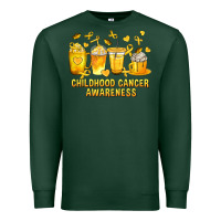 Sports Green Childhood Cancer Awareness Coffee Cups Premium Sweatshirt - texasbilliewilder