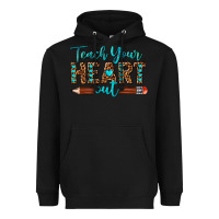 Black teach your heart out Heavyweight Hoodie - texasbilliewilder