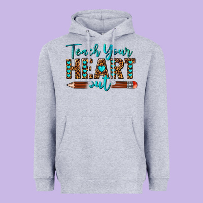 Teach Your Heart Out Heavyweight Hoodie Designed By Texasbilliewilder