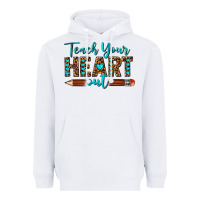 White teach your heart out Heavyweight Hoodie - texasbilliewilder