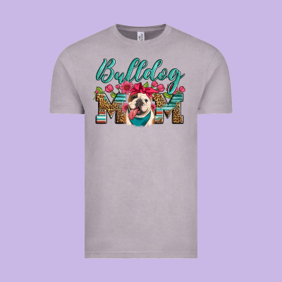 English Bulldog Mom Vintage Tee Designed By Artiststas