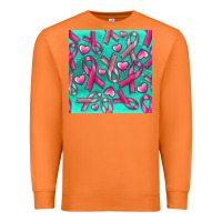 Carrot Cancer Ribbon with Heart Premium Sweatshirt - texasbilliewilder