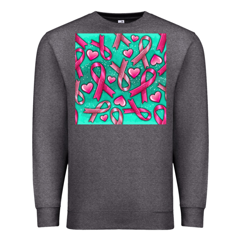 Cancer Ribbon With Heart Premium Sweatshirt by texasbilliewilder | Teevron