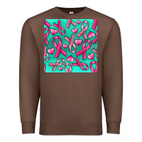 Chestnut Cancer Ribbon with Heart Premium Sweatshirt - texasbilliewilder