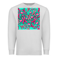 Dove Grey Cancer Ribbon with Heart Premium Sweatshirt - texasbilliewilder