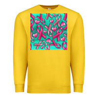 Lemon Cancer Ribbon with Heart Premium Sweatshirt - texasbilliewilder