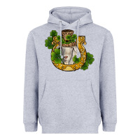 Heather Grey st patricks day goat horseshoe shamrock Heavyweight Hoodie - RanaPortraitStore