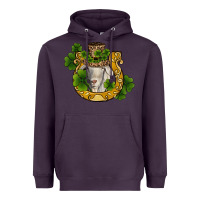 Plum st patricks day goat horseshoe shamrock Heavyweight Hoodie - RanaPortraitStore
