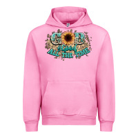 Fuchsia Pink god is good all the time Urban Hoodie - NancyCooperArtShop