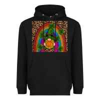 Black st patricks day gnomes shamrock rainwow Heavyweight Hoodie - RanaPortraitStore