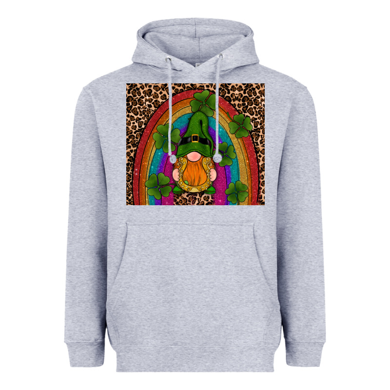 St Patricks Day Gnomes Shamrock Rainwow Heavyweight Hoodie by RanaPortraitStore | Teevron