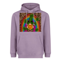 Lavender st patricks day gnomes shamrock rainwow Heavyweight Hoodie - RanaPortraitStore