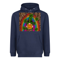 Navy st patricks day gnomes shamrock rainwow Heavyweight Hoodie - RanaPortraitStore