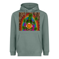 Sage st patricks day gnomes shamrock rainwow Heavyweight Hoodie - RanaPortraitStore