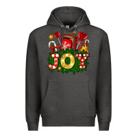 Charcoal Heather christmas joy coffee and candies Premium Hoodie - AdoDesignShop