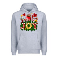 Heather Grey christmas joy coffee and candies Premium Hoodie - AdoDesignShop