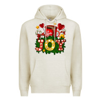 Oatmeal Heather christmas joy coffee and candies Premium Hoodie - AdoDesignShop