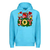 Ocean Blue christmas joy coffee and candies Premium Hoodie - AdoDesignShop