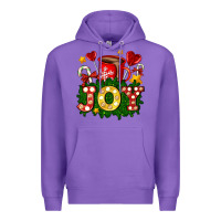 Purple christmas joy coffee and candies Premium Hoodie - AdoDesignShop
