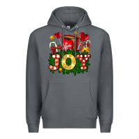 Rock christmas joy coffee and candies Premium Hoodie - AdoDesignShop