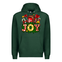 Sports Green christmas joy coffee and candies Premium Hoodie - AdoDesignShop