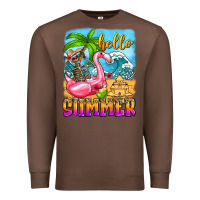 Chestnut hello summer skeleton Premium Sweatshirt - Zillion Design Studio