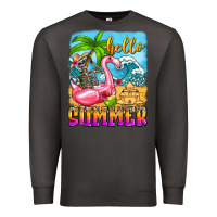 Smoke hello summer skeleton Premium Sweatshirt - Zillion Design Studio