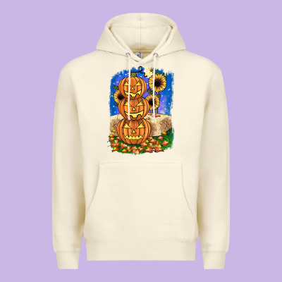 Pumpkin Sunflower Premium Hoodie Designed By Jahusdesignshop